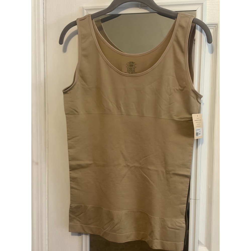 Women's Essentials by Tummy Tank Seamless Shapewear 2X/3X Dark Beige